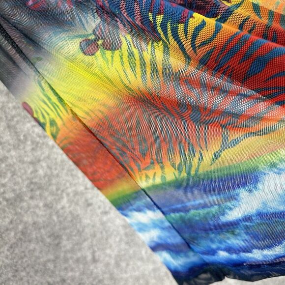 John Mark Chelsea Floral Pants Women XL Wide Leg Pull On Artsy Boho Palazzo Mesh - Picture 13 of 16